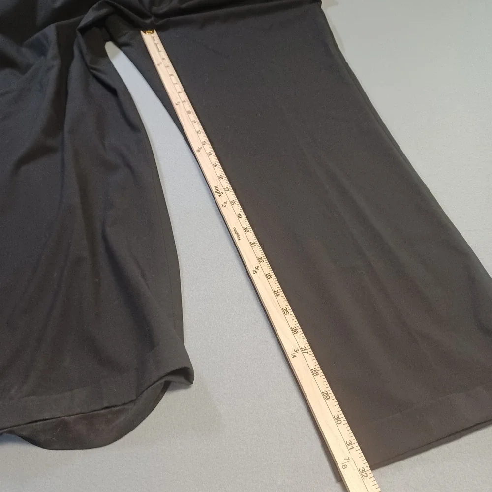 Claiborne Mens Black Pleated Dress Pants 38x32 Straight Leg MERU3116 Stretch‎